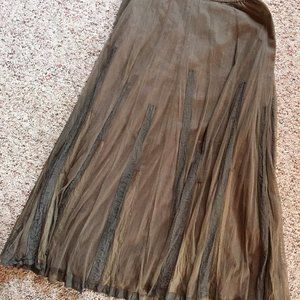 J Jill Brown Boho Festival Dressy Skirt
